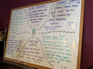 menu board  at Radish Kitchen in Peoria