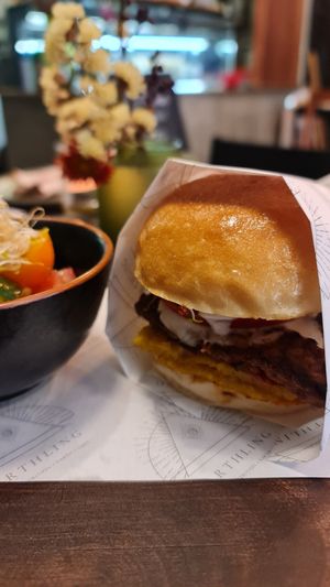Breakfast sandwich at Earth House Restaurant And Wine Bar in Bangkok