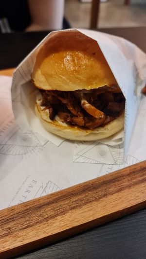 BBQ pulled mushroom sandwich at Earth House Restaurant And Wine Bar in Bangkok