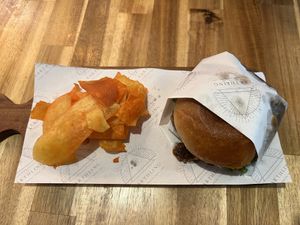 Cheese burger  at Earth House Restaurant And Wine Bar in Bangkok