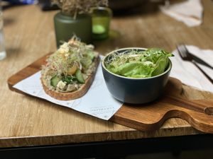 Baba Ganoush Toast  at Earth House Restaurant And Wine Bar in Bangkok