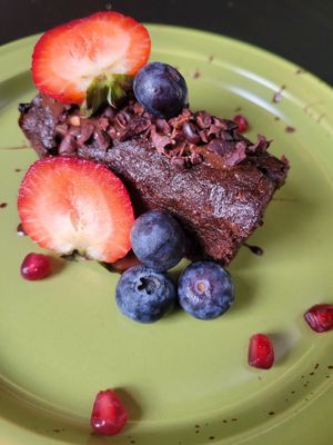 Chocolate cake 😋 at Earth House Restaurant And Wine Bar in Bangkok