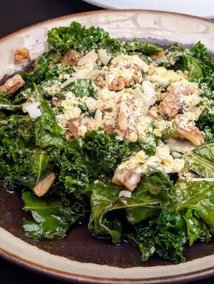 Sauteed kale at Earth House Restaurant And Wine Bar in Bangkok