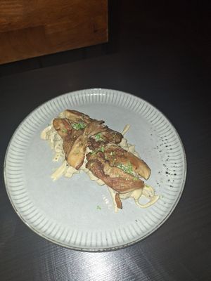 Mushroom pasta at Earth House Restaurant And Wine Bar in Bangkok