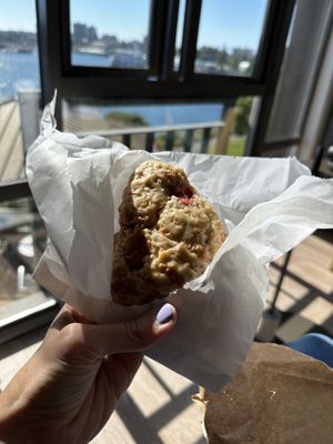 Strawberry vegan scone 🍓  at The Hidden Gem Treat Shop & Cafe in Victoria
