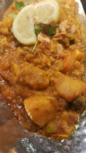 Vegetable dhansak at Cardamom Black in Harrogate