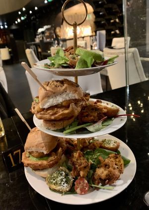 Vegan Three tier stand  at Cardamom Black in Harrogate