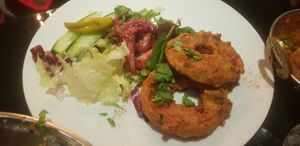 Punjabi onion bhaji rings at Cardamom Black in Harrogate