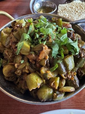 Bindi masala  at Tikka & Grill in Denver