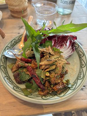 Loved the mushroom laab   at som saa in East London