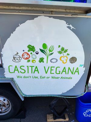Sign and location name at Casita Vegana SF in San Francisco