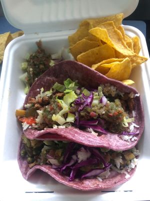 Tacos at Casita Vegana SF in San Francisco