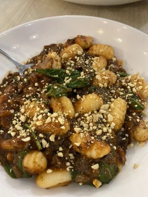 Vegan gnocchi   at Taylor's Bistro in Soldiers Point