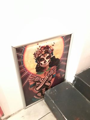 Some art inside at La Taqueria in Belgrade