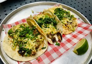 Vegan tacos at La Taqueria in Belgrade