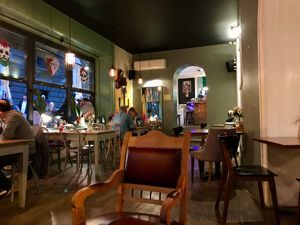 The indoor decor. at La Taqueria in Belgrade