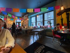 Inside decor at La Taqueria in Belgrade