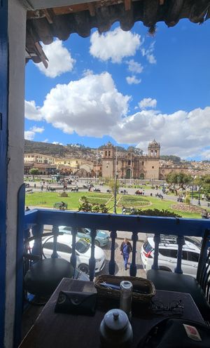 Great view at Cappuccino Cafe in Cusco