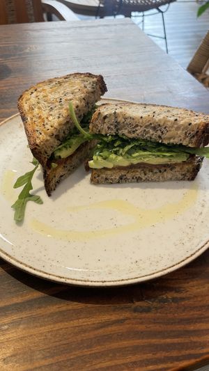 Veggie sandwich. at Milenaria Café in Lima