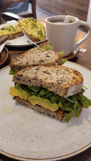 Veggie sandwich at Milenaria Café in Lima