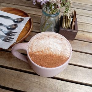 Chocolate milk at Milenaria Café in Lima