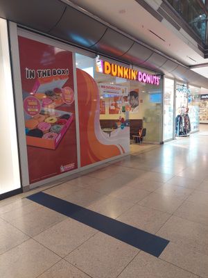 Located one floor below the train tracks at Dunkin' in Leipzig