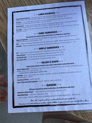 Menu  at Walnut Cafe in Boulder