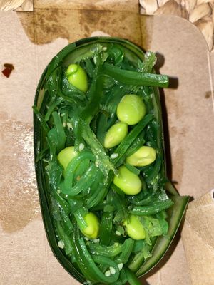 Wakame & Edamame  at Vegamaki Sushi Bar in Porto