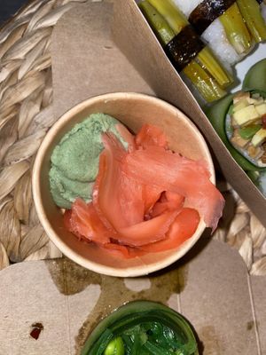 Wasabi and Ginger  at Vegamaki Sushi Bar in Porto