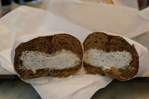 Bagel w/ Creamed Cheese at Ess a Bagel - 3rd Ave in New York City