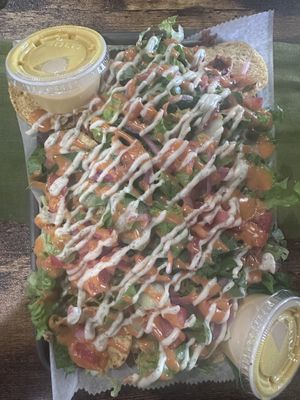 Loaded nachos  at Royal Health World Retail & Cafe in Atlanta