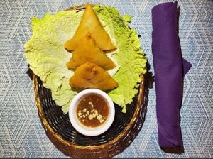 Potato samosa at RAMARN THAI in Lancaster