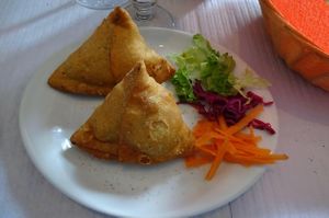 Vegetable Samosa at Holi Diwali in Sagres