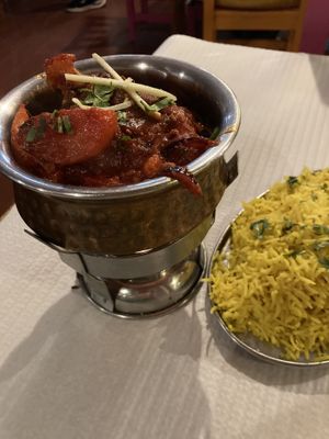 Aloo Gobi + Rice   at Holi Diwali in Sagres