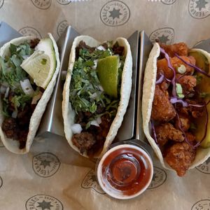 Soyrizo & Nashville hot cauliflower tacos  at Federales Denver in Denver
