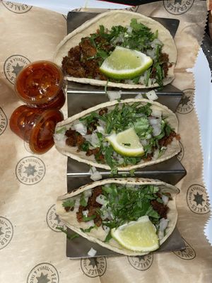 Vegan chorizo tacos  at Federales Denver in Denver