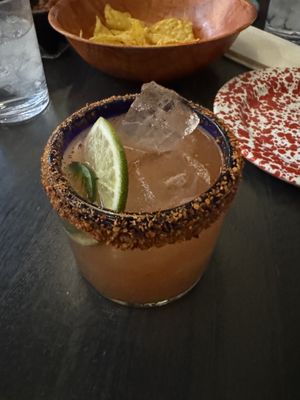 Spicy watermelon margaritaas  at Federales Denver in Denver