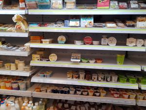 Refrigerated section at Chornlade in Zurich