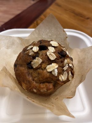 Vegan chocolate chip banana muffin  at Prince Street Cafe in Lancaster