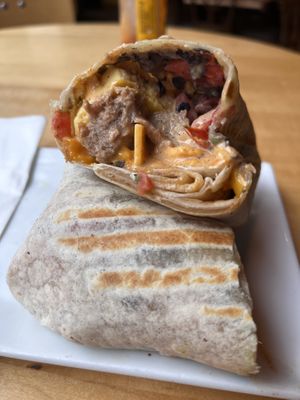 Vegan breakfast burrito  at Prince Street Cafe in Lancaster