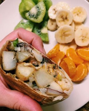 Vegan Potato Burrito at Prince Street Cafe in Lancaster