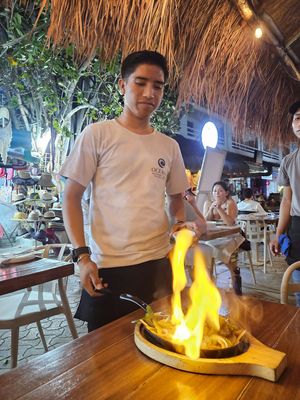They put on a show!  at Ocean's Isla in Isla Mujeres