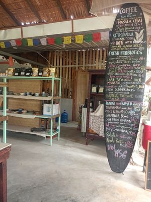 Menu board at Shambhala in Koh Phayam