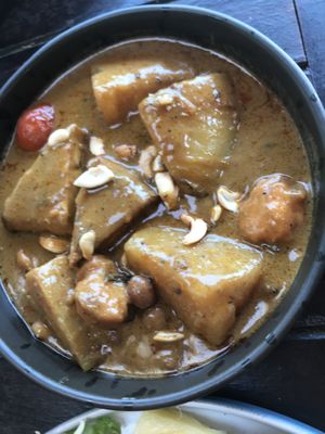 Roti with Massamam Curry   at Shambhala in Koh Phayam