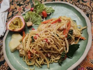 Pad Ki Mao (Drunken Noodles) at Shambhala in Koh Phayam