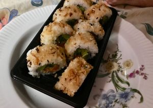 A vegetarian roll at Sushidream in Belgrade