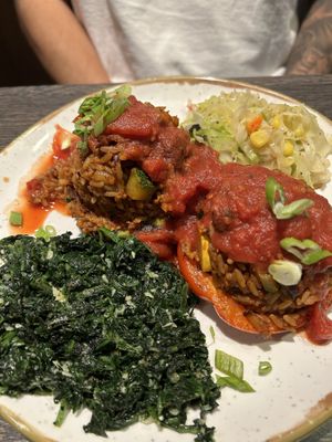 Stuffed peppers, extremely salty  at Universal Studios - Bob Marley-A Tribute to Freedom in Orlando