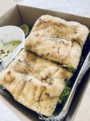 Sandwich vegano  at La Civeta & el Elefante - Café in Medellin