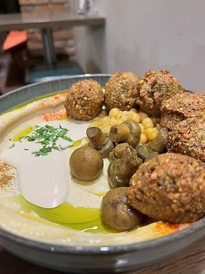 Complete hummus   at Hummus Bar - Nagymező utca in Budapest