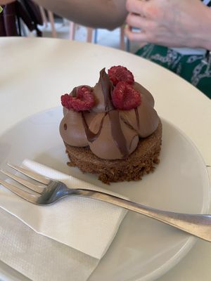 Raspberry chocolate tart   at Sugar! in Budapest